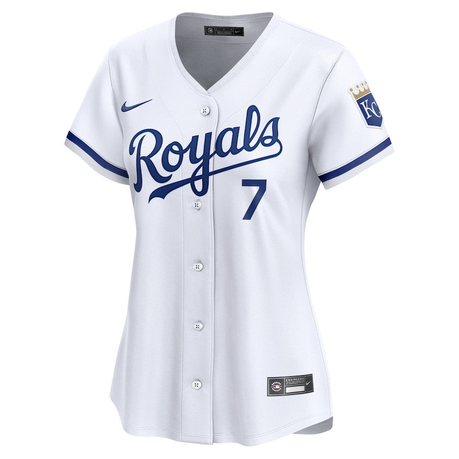 Bobby Witt Jr. 7 Kansas City Royals Women Home Limited Player Jersey - White