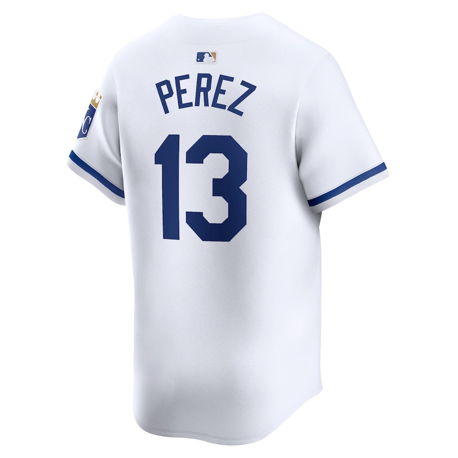 Salvador Perez 13 Kansas City Royals Home Limited Player Men Jersey - White