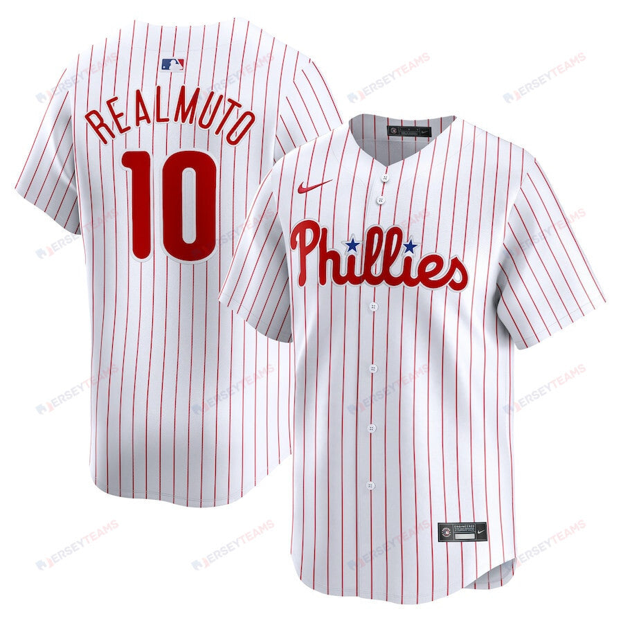 J.T. Realmuto 10 Philadelphia Phillies Home Limited Player Men Jersey - White