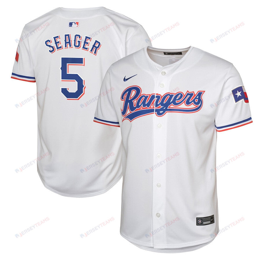 Corey Seager 5 Texas Rangers Home Limited Player YOUTH Jersey - White