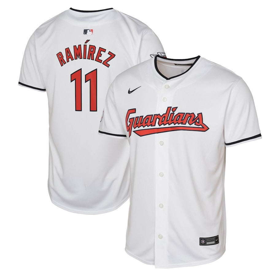 Jose Ramirez 11 Cleveland Guardians Home Limited Player YOUTH Jersey - White