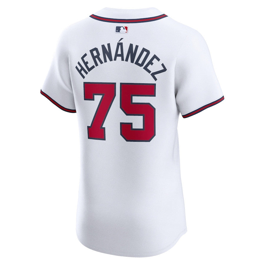 Daysbel Hernandez 75 Atlanta Braves Home Elite Player Men Jersey - White
