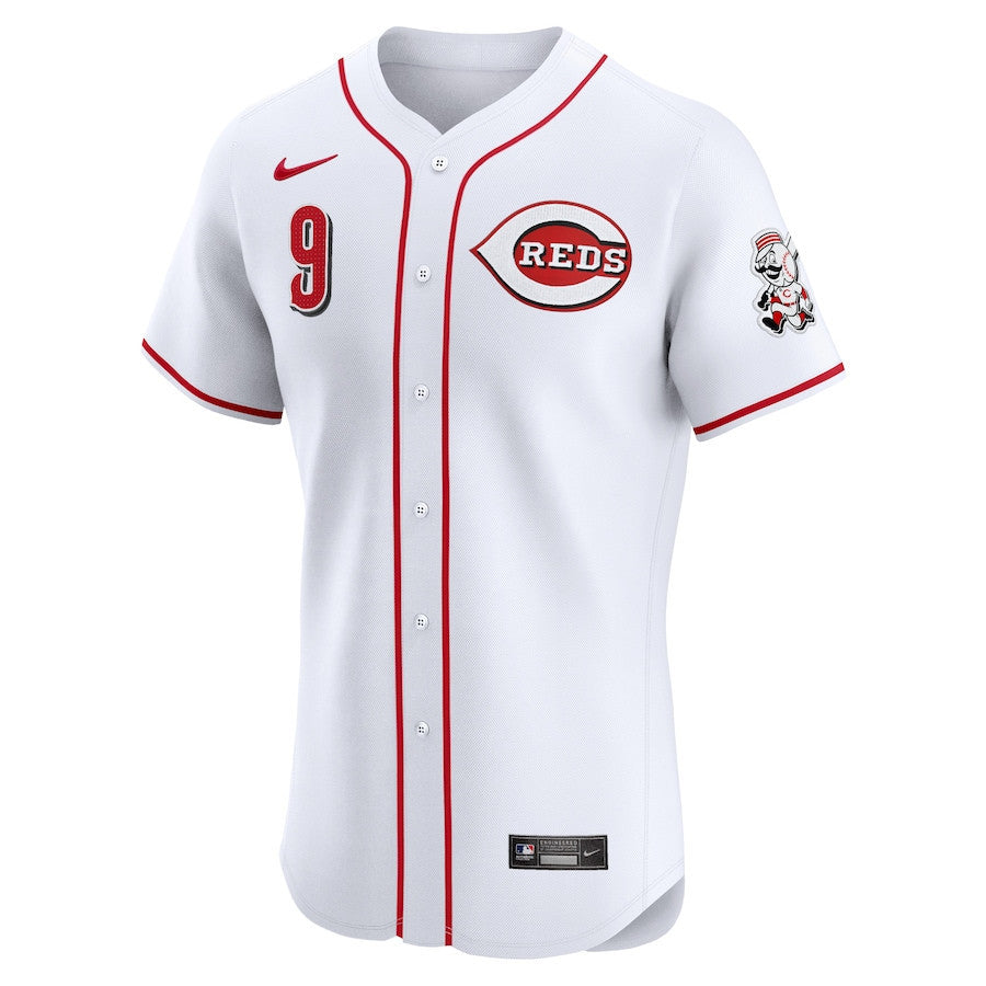 Matt McLain 9 Cincinnati Reds Home Elite Player Men Jersey - White