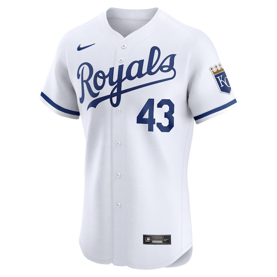 Carlos Hernández 43 Kansas City Royals Home Elite Player Men Jersey - White