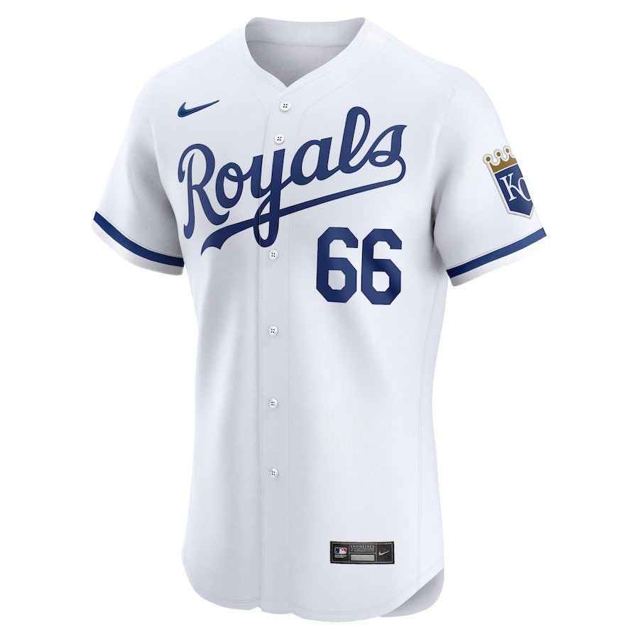 James McArthur 66 Kansas City Royals Home Elite Player Men Jersey - White