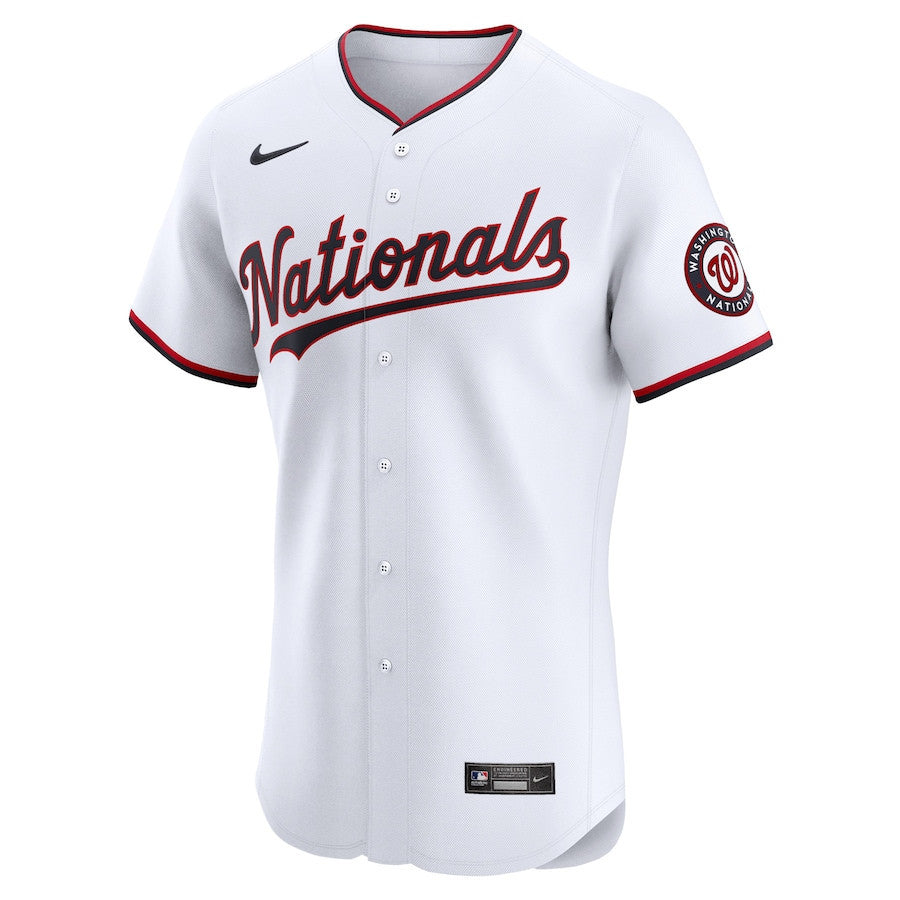 Luis Garcia 2 Washington Nationals Home Elite Player Men Jersey - White