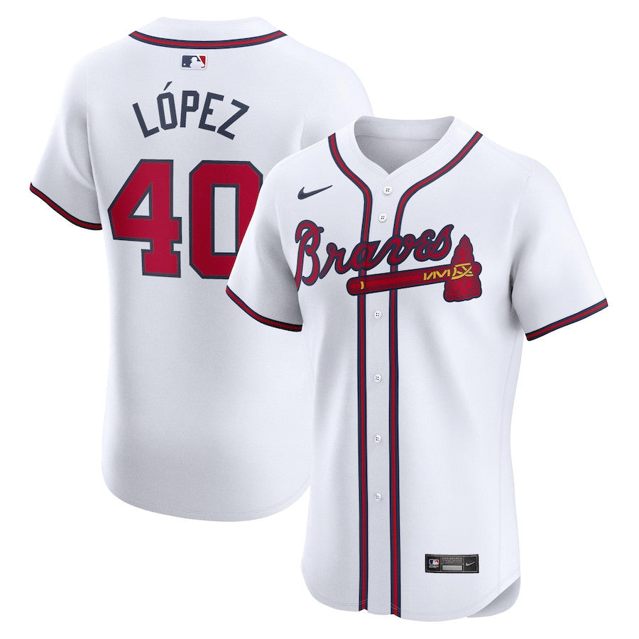 Reynaldo Lopez 40 Atlanta Braves Home Elite Player Men Jersey - White