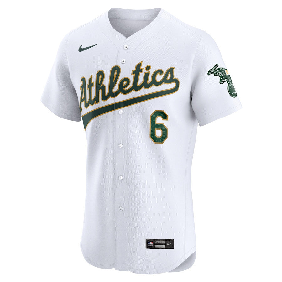 Aledmys Diaz 6 Oakland Athletics Home Elite Player Men Jersey - White