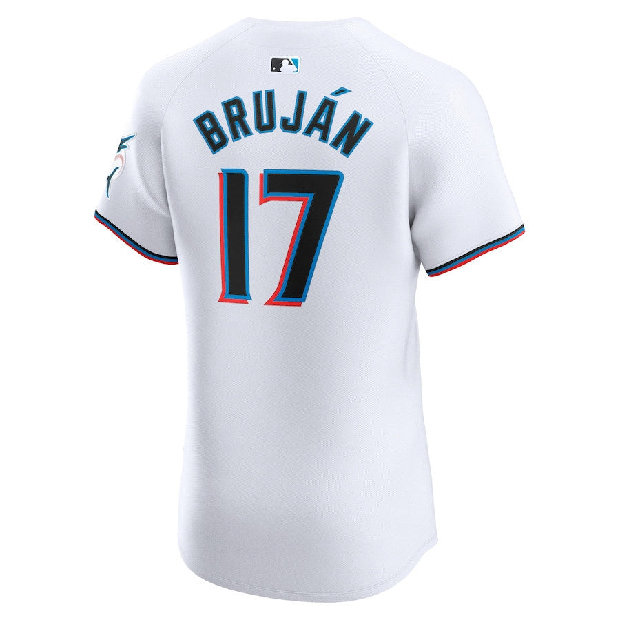 Vidal Brujan 17 Miami Marlins Home Elite Player Men Jersey - White