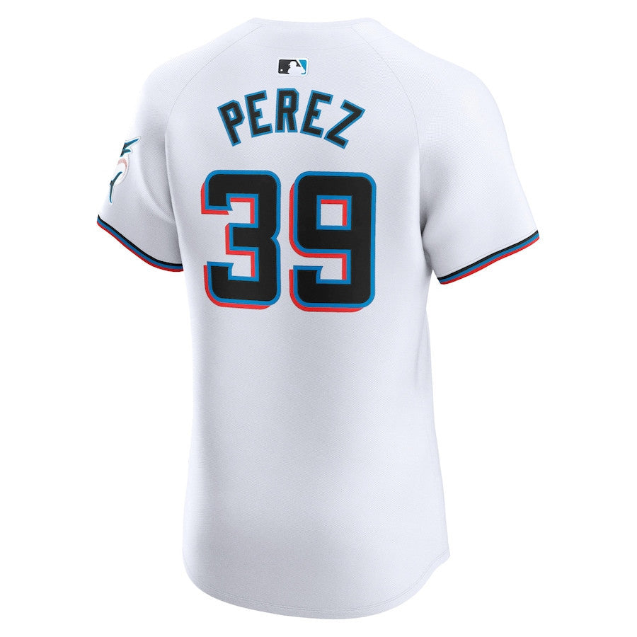 Eury Perez 39 Miami Marlins Home Elite Player Men Jersey - White