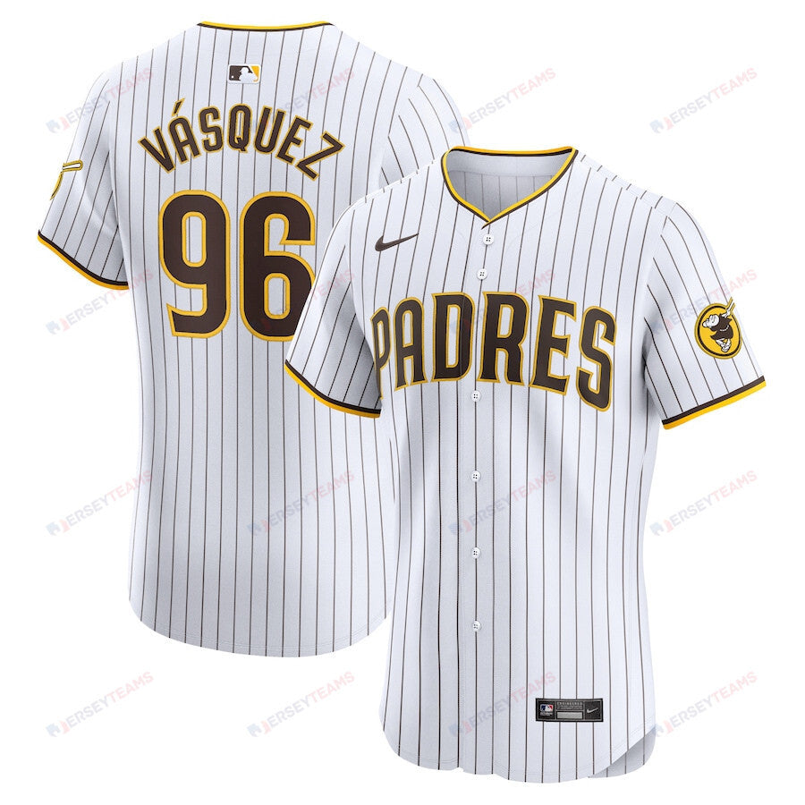 Randy Vasquez 96 San Diego Padres Home Elite Player Men Jersey - White