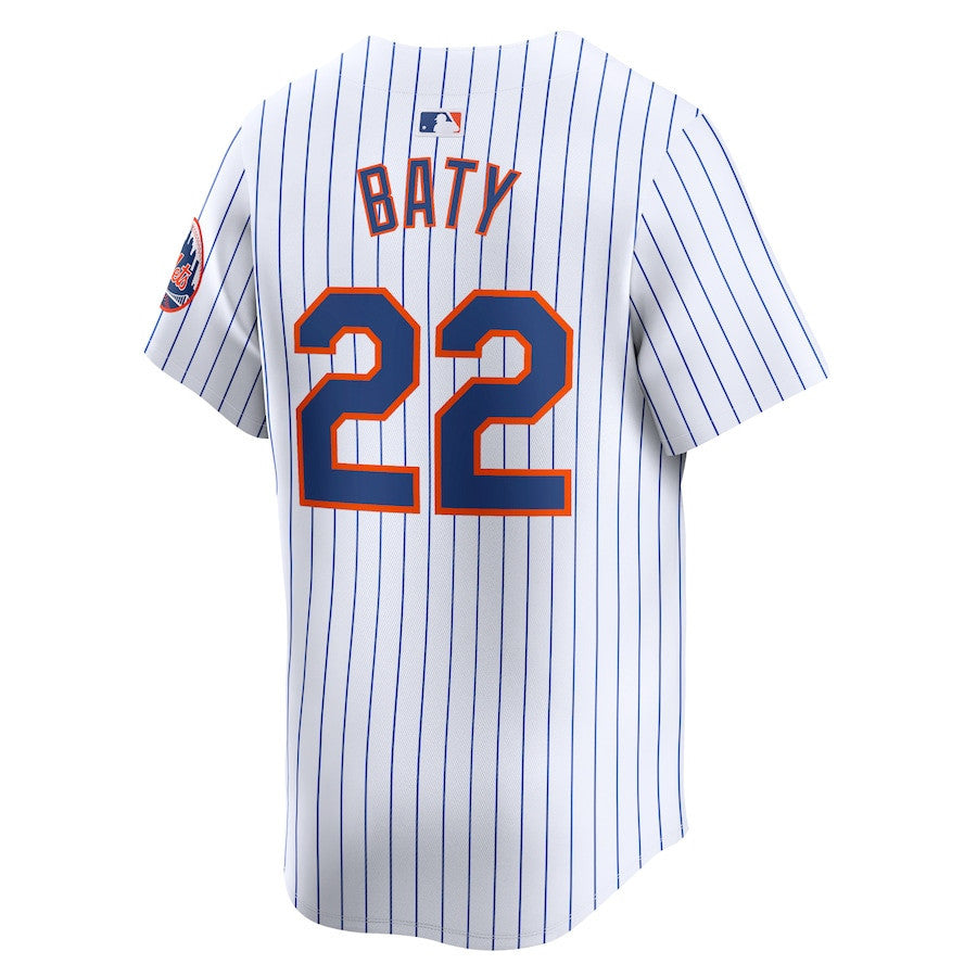 Brett Baty 22 New York Mets Home Limited Player Men Jersey - White