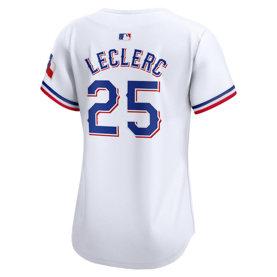 José Leclerc 25 Texas Rangers Women Home Limited Player Jersey - White