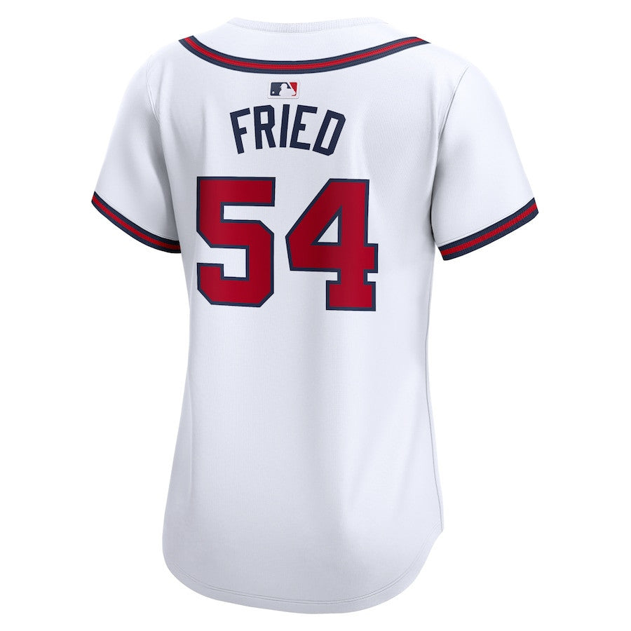 Max Fried 54 Atlanta Braves Women Home Limited Player Jersey - White