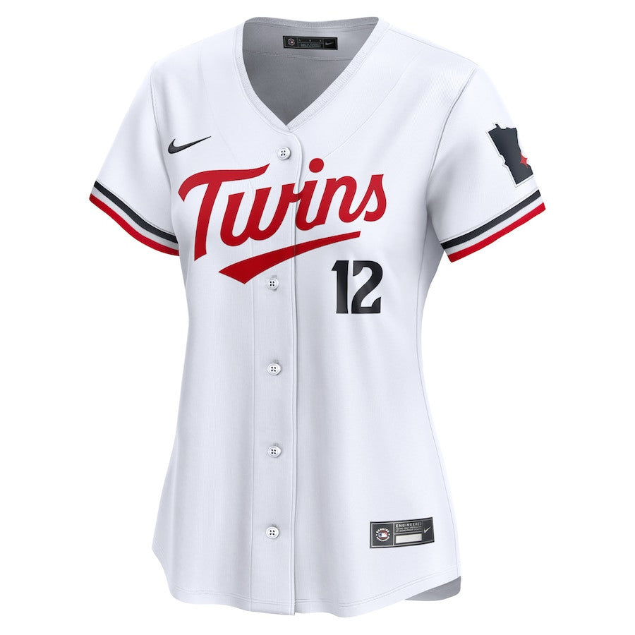 Kyle Farmer 12 Minnesota Twins Women Home Limited Player Jersey - White