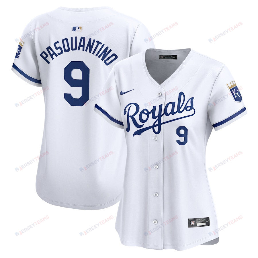 Vinnie Pasquantino 9 Kansas City Royals Women Home Limited Player Jersey - White