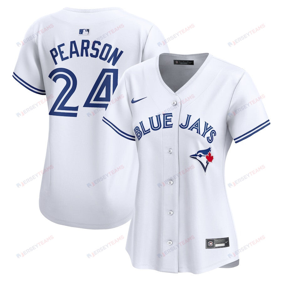 Nate Pearson 24 Toronto Blue Jays Women Home Limited Player Jersey - White