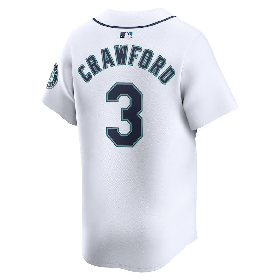 J.P. Crawford 3 Seattle Mariners Home Limited Player Men Jersey - White