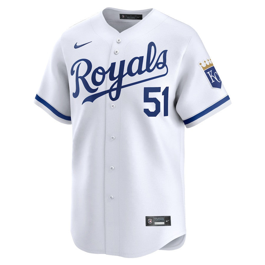 Brady Singer 51 Kansas City Royals Home Limited Player Men Jersey - White