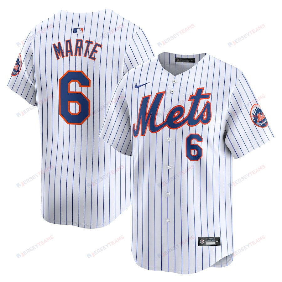 Starling Marte 6 New York Mets Home Limited Player Men Jersey - White