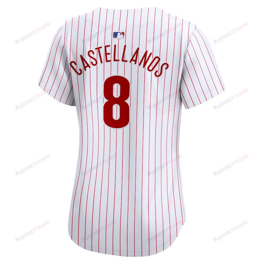 Nick Castellanos 8 Philadelphia Phillies Women Home Limited Player Jersey - White