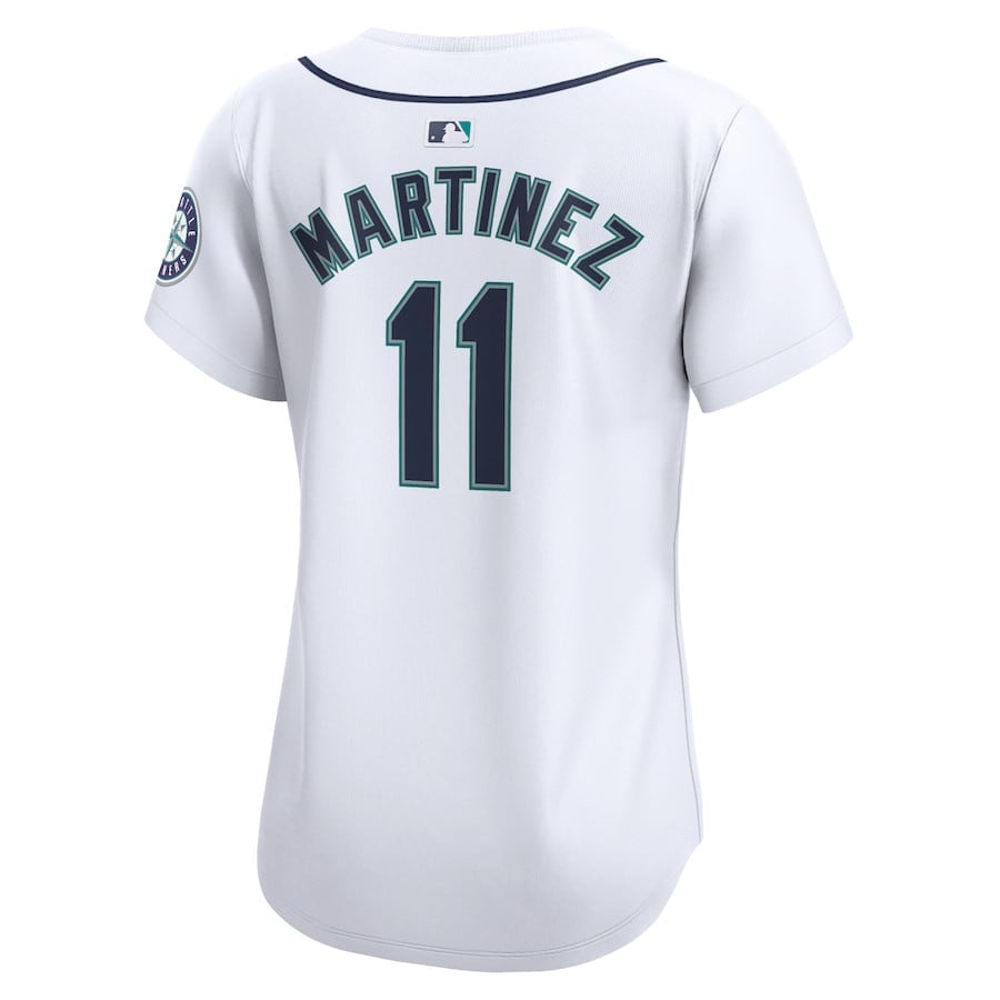 Edgar Martinez 11 Seattle Mariners Women Home Limited Player Men Jersey - White