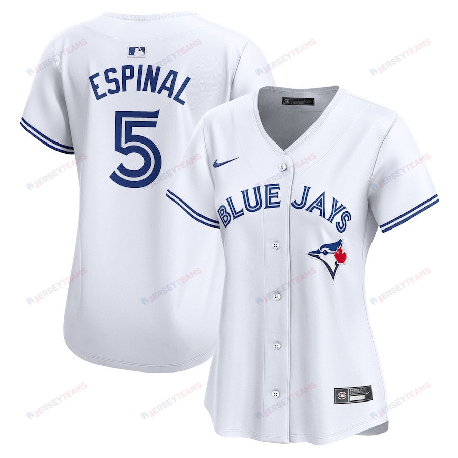 Santiago Espinal 5 Toronto Blue Jays Women Home Limited Player Jersey - White