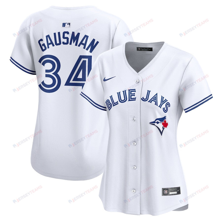 Kevin Gausman 34 Toronto Blue Jays Women Home Limited Player Jersey - White