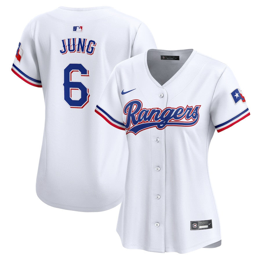 Josh Jung 6 Texas Rangers Women Home Limited Player Jersey - White