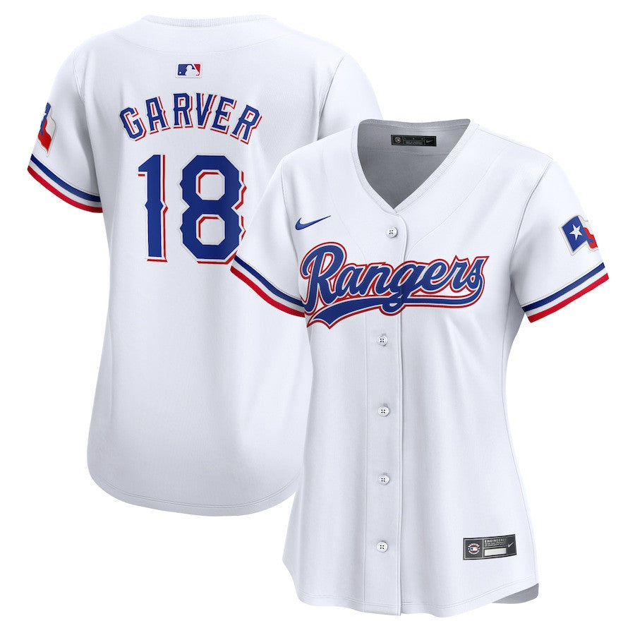 Mitch Garver 18 Texas Rangers Women Home Limited Player Jersey - White