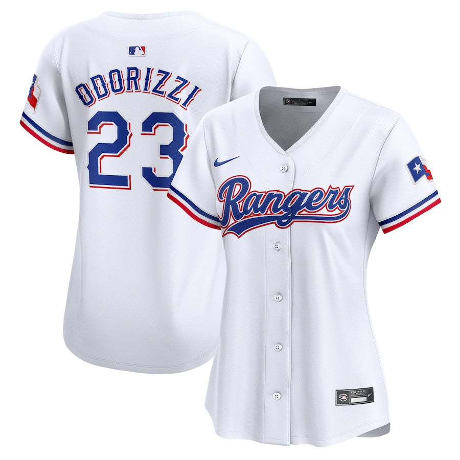 Jake Odorizzi 23 Texas Rangers Women Home Limited Player Jersey - White