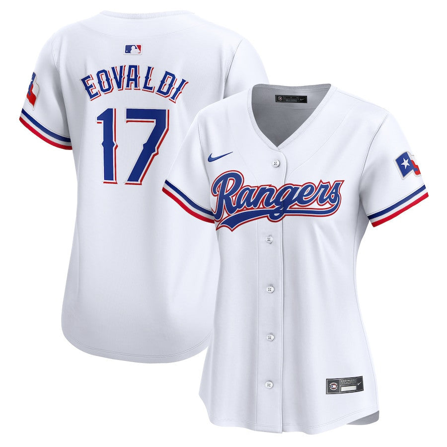Nathan Eovaldi 17 Texas Rangers Women Home Limited Player Jersey - White