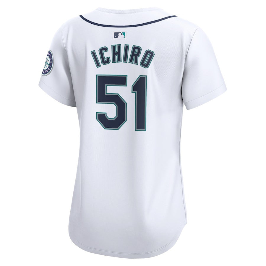 Ichiro Suzuki 51 Seattle Mariners Women Home Limited Player Jersey - White