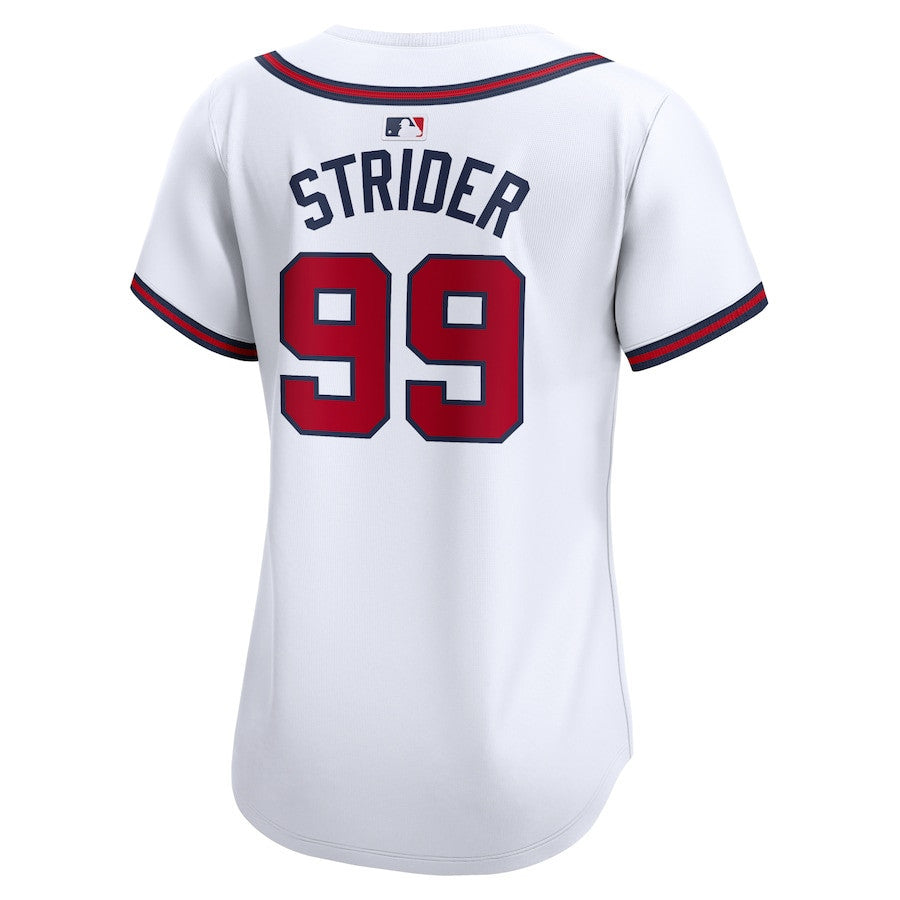 Spencer Strider 99 Atlanta Braves Women Home Limited Player Jersey - White