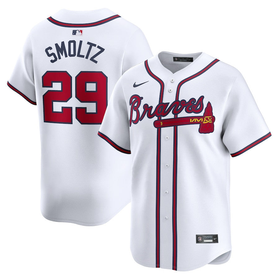 John Smoltz 29 Atlanta Braves Home Limited Player Men Jersey - White