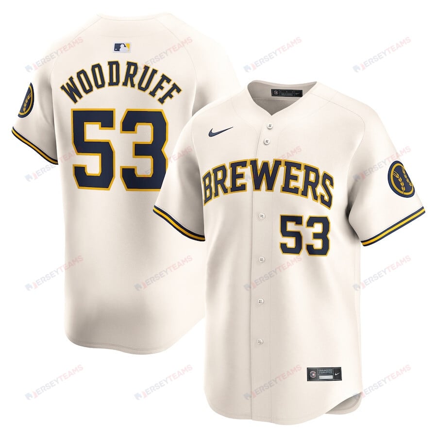 Brandon Woodruff 53 Milwaukee Brewers Home Limited Player Men Jersey - Cream