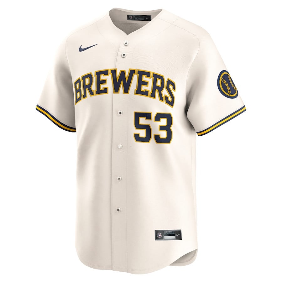 Brandon Woodruff 53 Milwaukee Brewers Home Limited Player Men Jersey - Cream