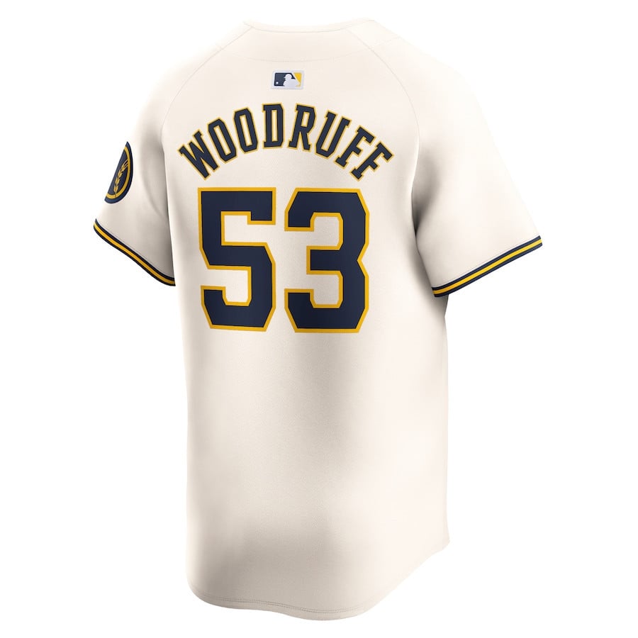 Brandon Woodruff 53 Milwaukee Brewers Home Limited Player Men Jersey - Cream