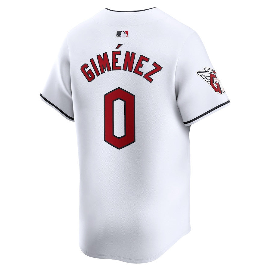 Andres Gimenez 0 Cleveland Guardians Home Limited Player Men Jersey - White