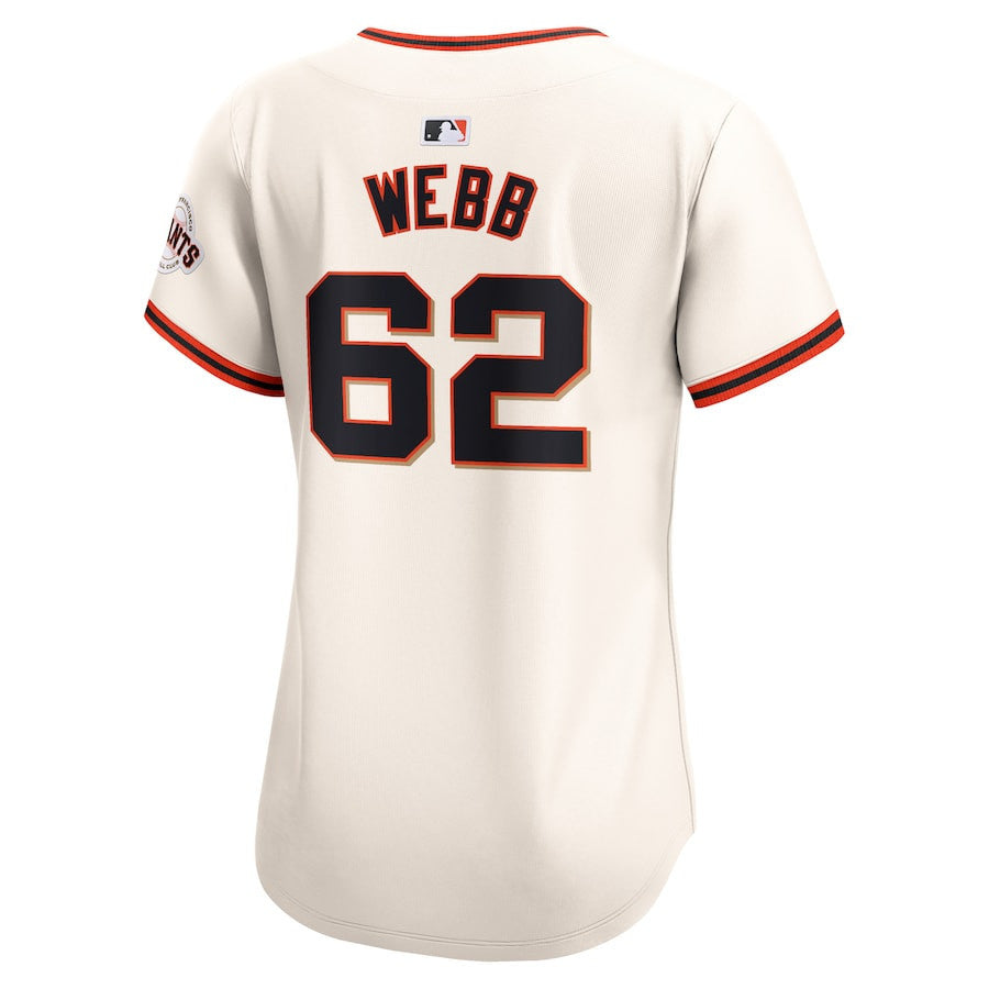 Logan Webb 62 San Francisco Giants Women Home Limited Player Jersey - Cream