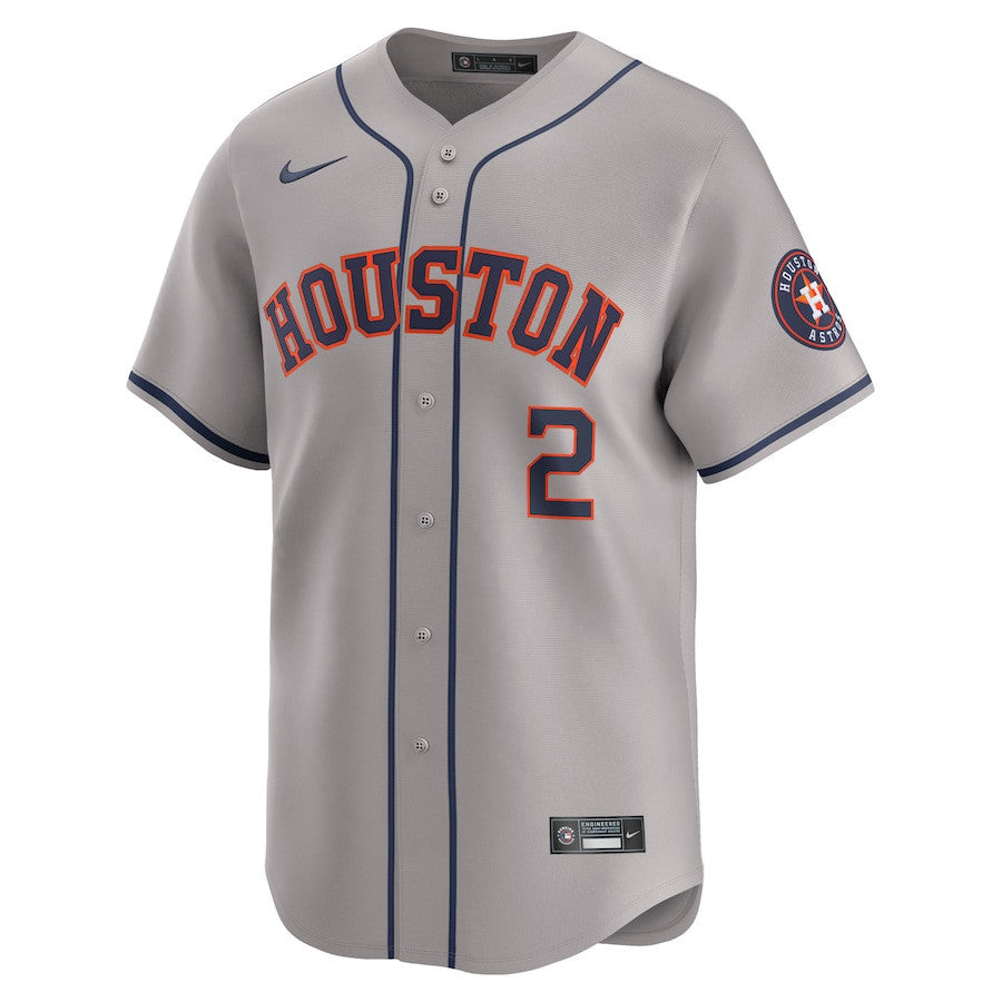 Alex Bregman 2 Houston Astros Away Limited Player Men Jersey - Gray