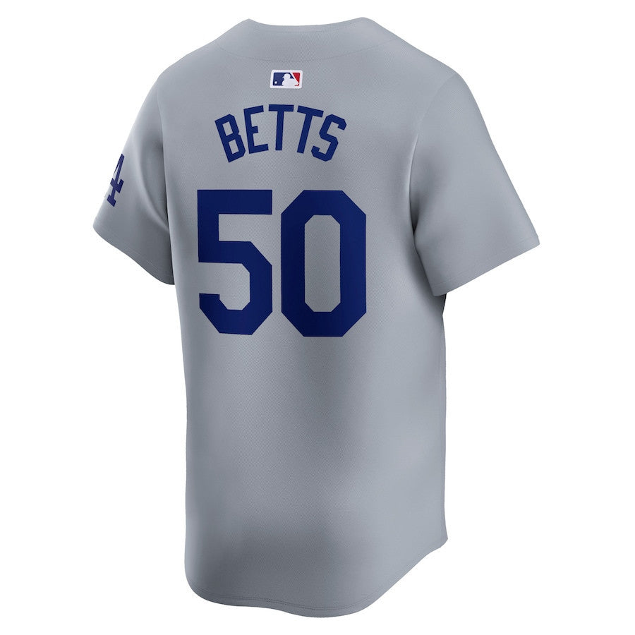 Mookie Betts 50 Los Angeles Dodgers Away Limited Player Men Jersey - Gray