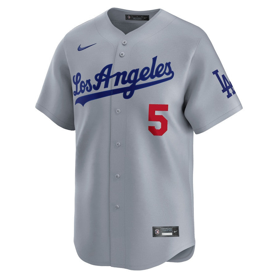 Freddie Freeman 5 Los Angeles Dodgers Away Limited Player Men Jersey - Gray