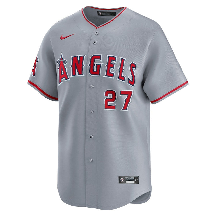 Mike Trout 27 Los Angeles Angels Away Limited Player Men Jersey - Gray