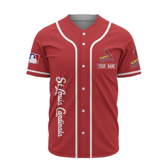 St. Louis Cardinals Custom Name Baseball Jersey - Red