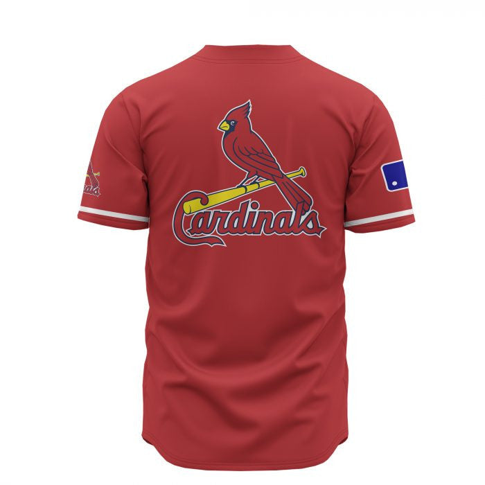 St. Louis Cardinals Custom Name Baseball Jersey - Red