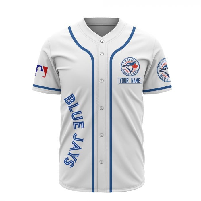 Toronto Blue Jays Custom Name Baseball Jersey - White
