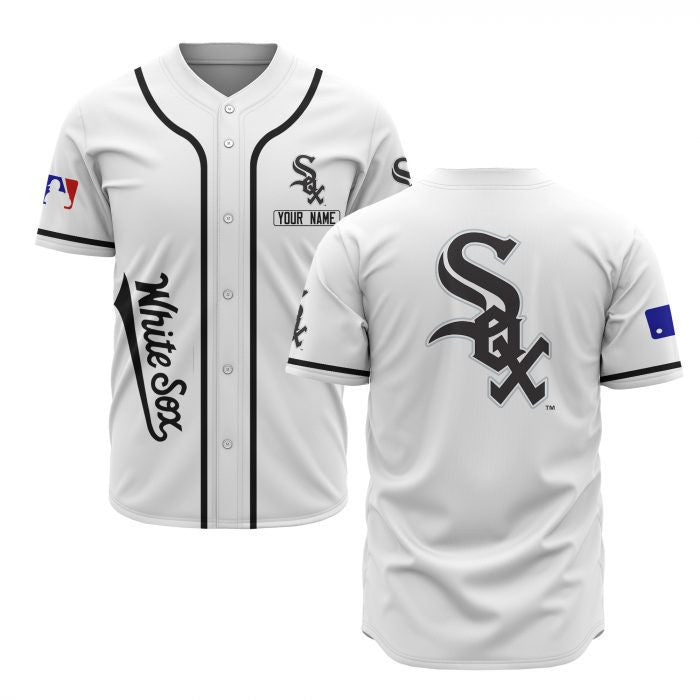Chicago White Sox Custom Name Baseball Jersey - White