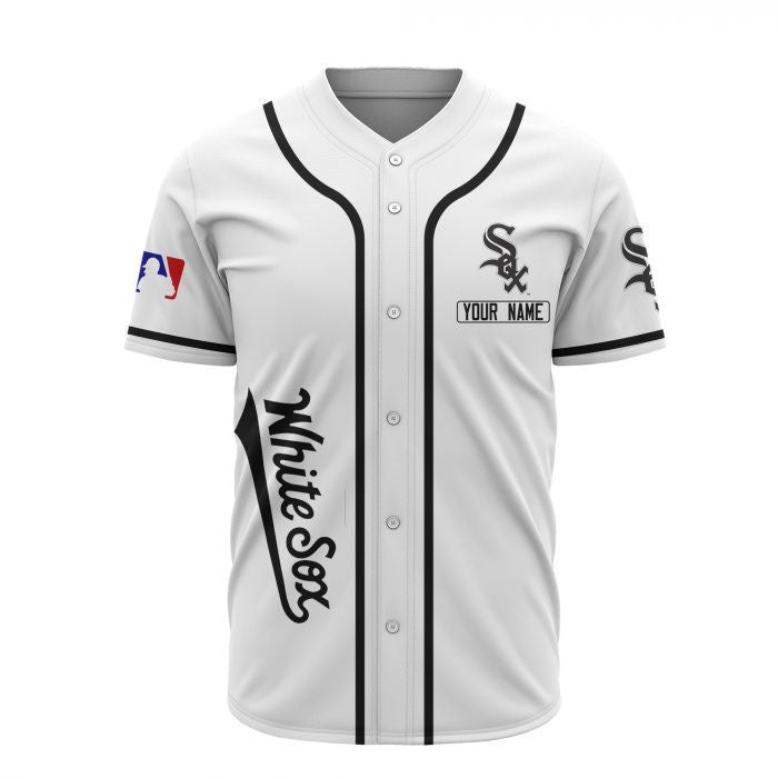 Chicago White Sox Custom Name Baseball Jersey - White