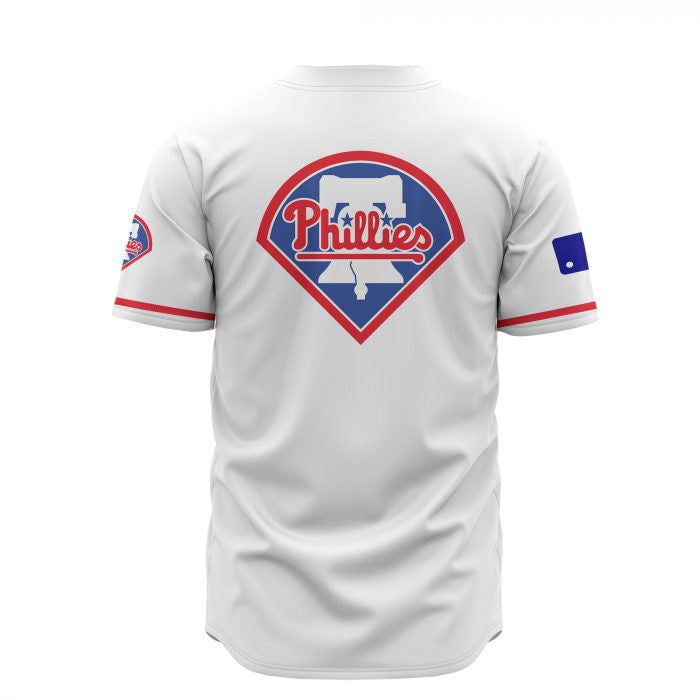 Philadelphia Phillies Custom Name Baseball Jersey - White